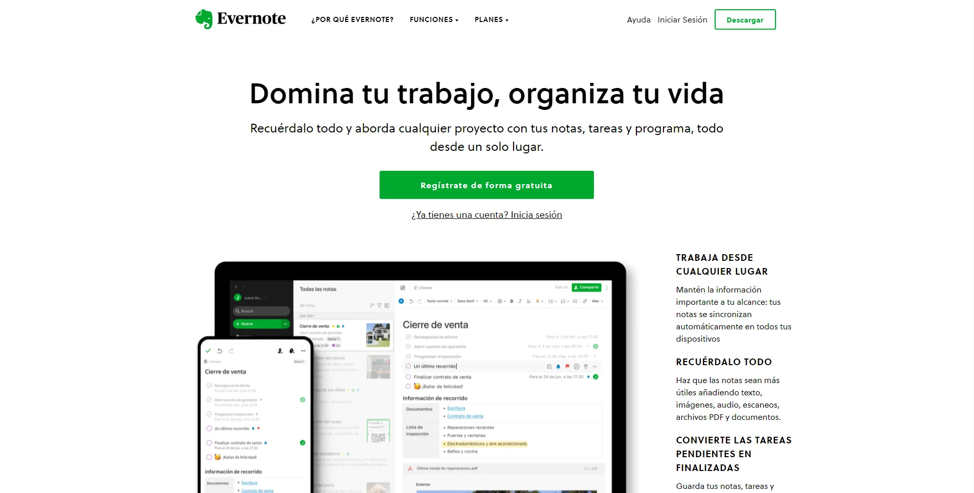 Evernote - organizar tu tiempo y gestionar las tareas