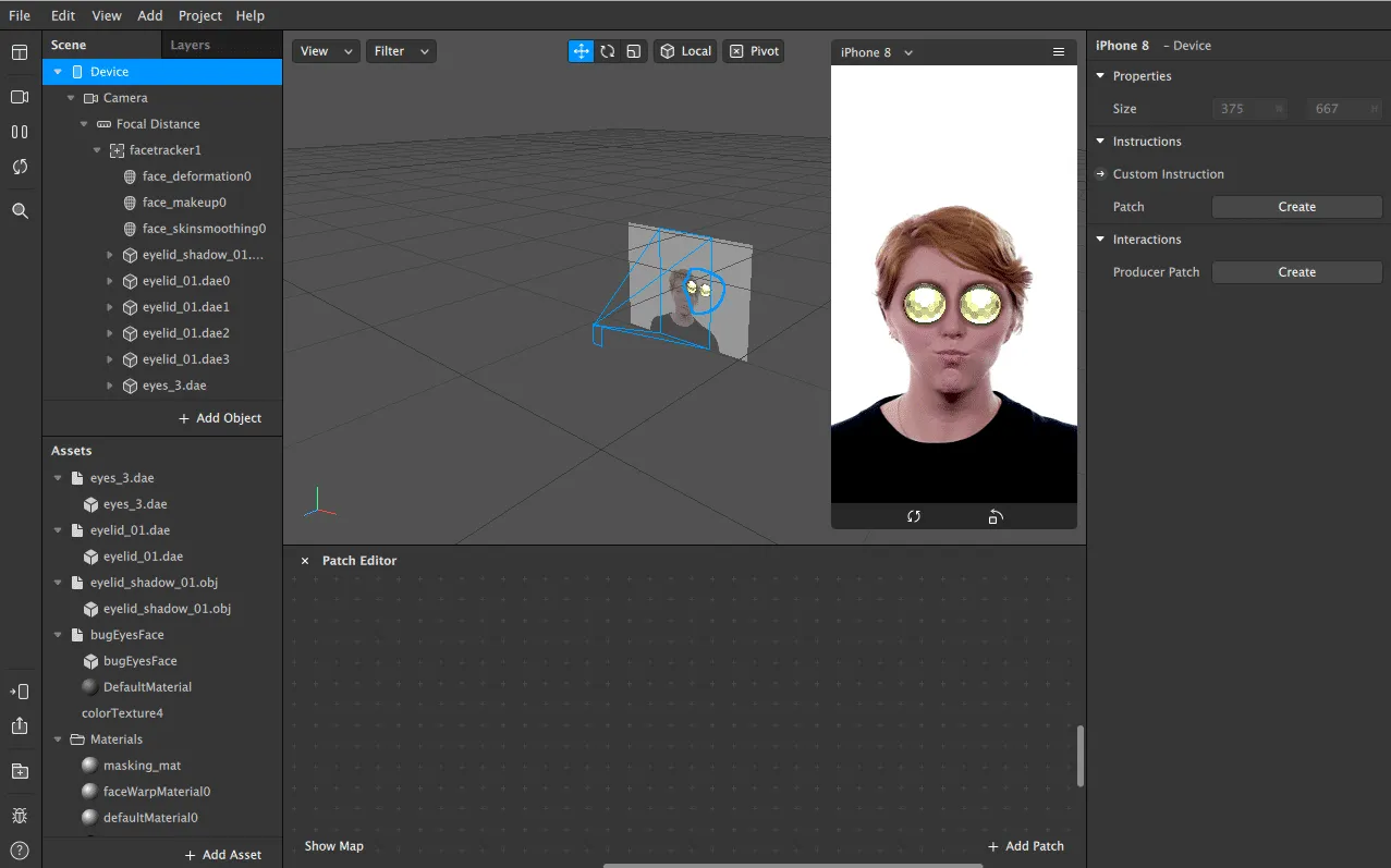 Filtro para IG - Spark ar studio Añadiendo efectos para los filtros de instagram stories