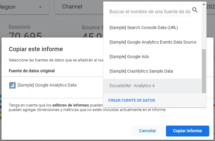 Ejemplo google data studio